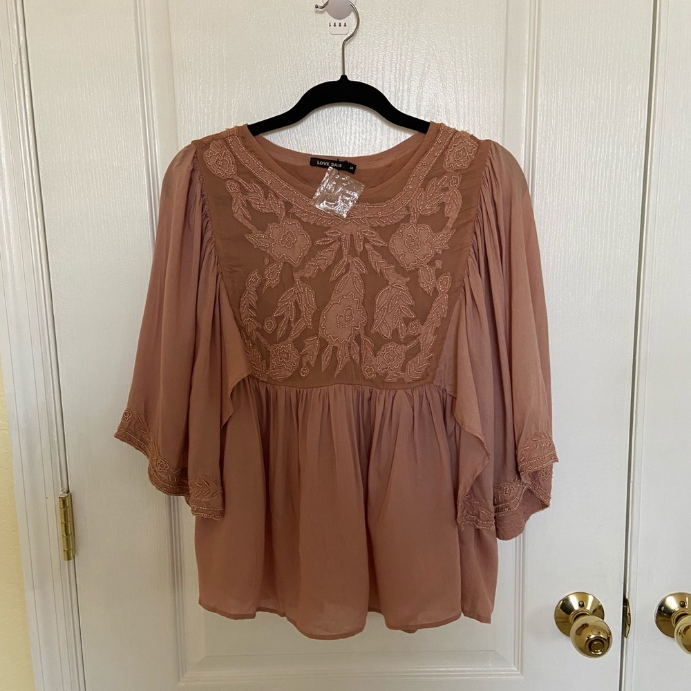 Love Sam Embroidered/Beaded Top - Picture 2 of 11